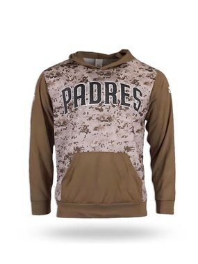 San Diego Padres Military Hoodie Camo Hoodie Pullover Adult